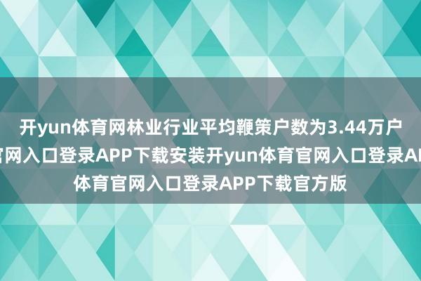 开yun体育网林业行业平均鞭策户数为3.44万户-开yun体育官网入口登录APP下载安装开yun体育官网入口登录APP下载官方版